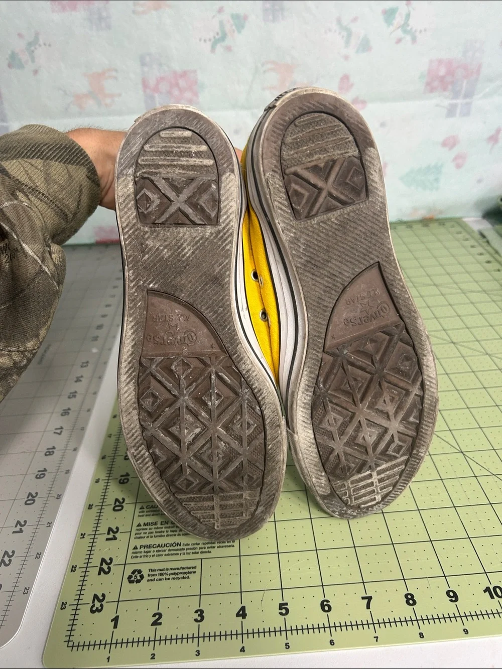Yellow High-Top Canvas Sneakers